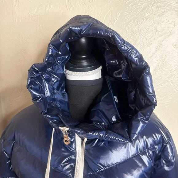 ❤️Kate Spade NWT Glossy Blue Puffer Coat.Size XL.